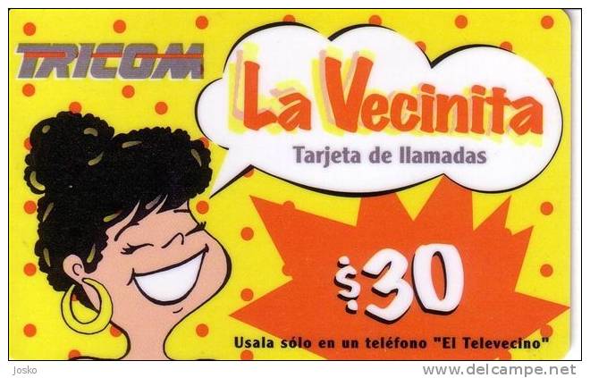 LA VECINITA - 30$  ( Republica Dominicana ) Tricom - Dominicana