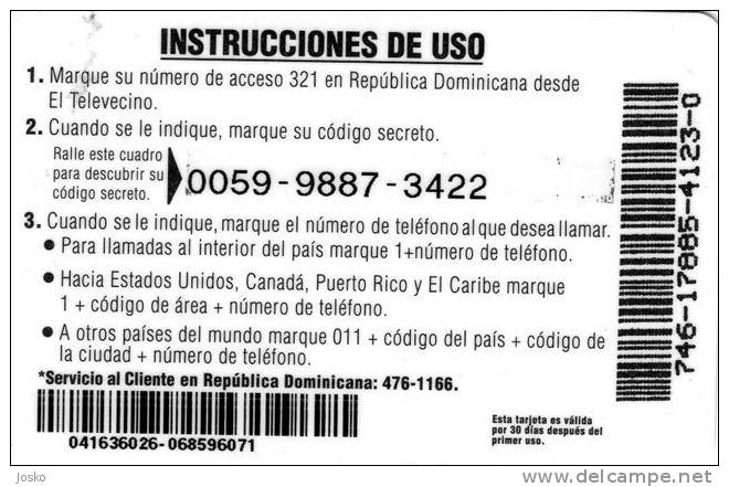 LA VECINITA - 30$  ( Republica Dominicana ) Tricom - Dominicana