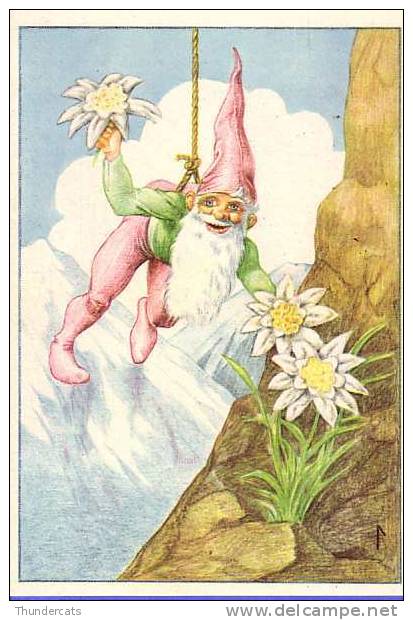 ILLUSTRATEUR LUTIN NAIN ** ARTIST SIGNED GNOME DWARF DWERG KABOUTER ZWERGE - Contes, Fables & Légendes