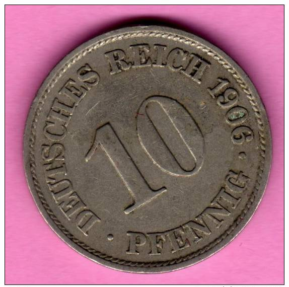 Deutsches Reich / Imperio **  10 Pfennig 1906 A  ** KM12   ALEMANIA GERMANY DEUTSCHLAND - 10 Pfennig