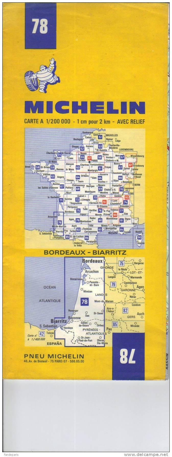 CARTES ROUTIERES  // FRANCE/ / MICHELIN  /N° 78 - Roadmaps