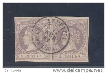 EDIFIL 56 USADO * 2 REALES  ISABEL II - Gebruikt