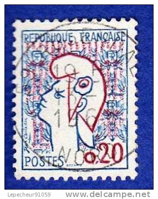 France Y&t : N° 1282 - 1961 Marianne De Cocteau