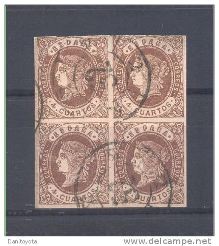 EDIFIL 58 USADO 4 CUARTO ISABEL II - Used Stamps
