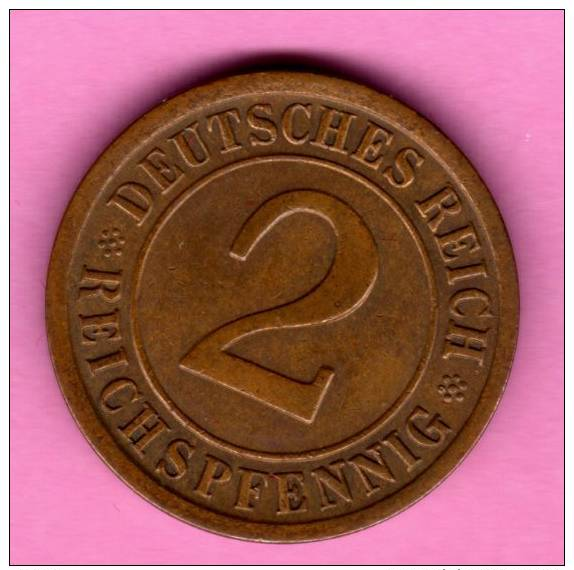 Deutsches Reich / Weimar **  2 Reichspfennig 1925 A  ** KM38   ALEMANIA GERMANY DEUTSCHLAND - 2 Rentenpfennig & 2 Reichspfennig