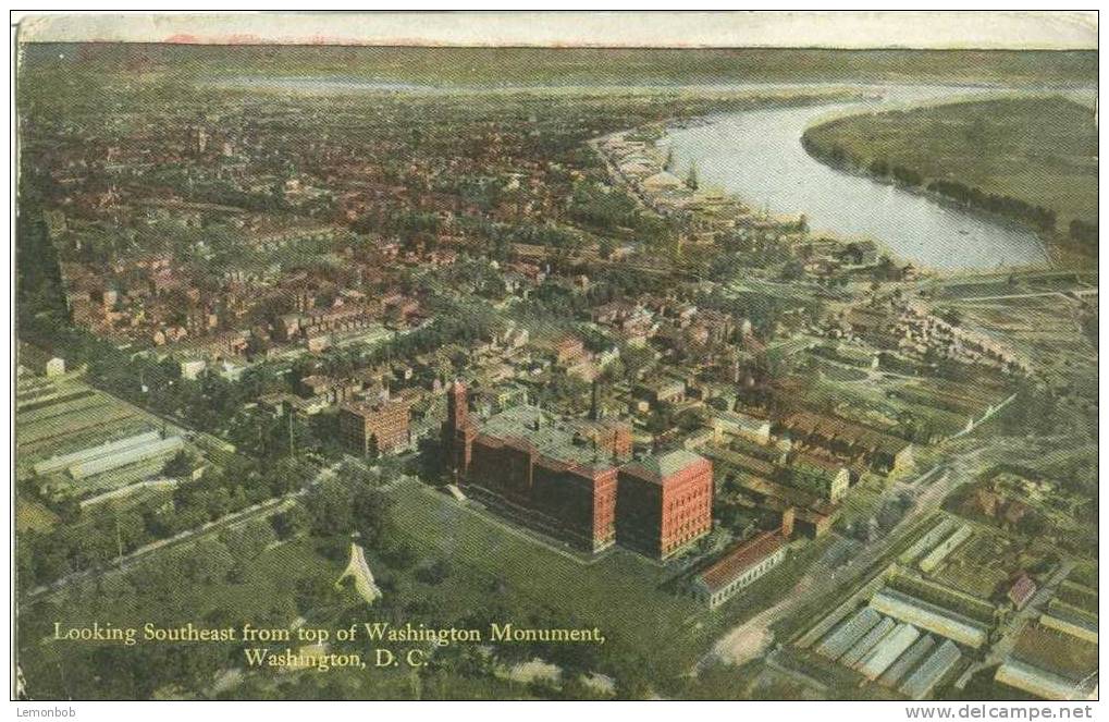 USA – United States – Looking Southeast From Top Of Washington Monument, Washington D.C. 1915 Used Postcard [P3607] - Washington DC