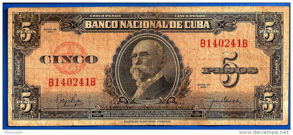 Cuba 5 Pesos 1950 Caraibe Caribe Kuba Pesos - Cuba