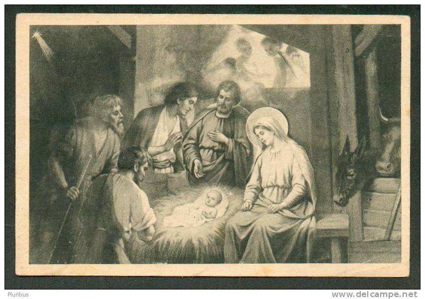 BIRTH OF JESUS, ANGEL  ,  OLD  POSTCARD - Angeles