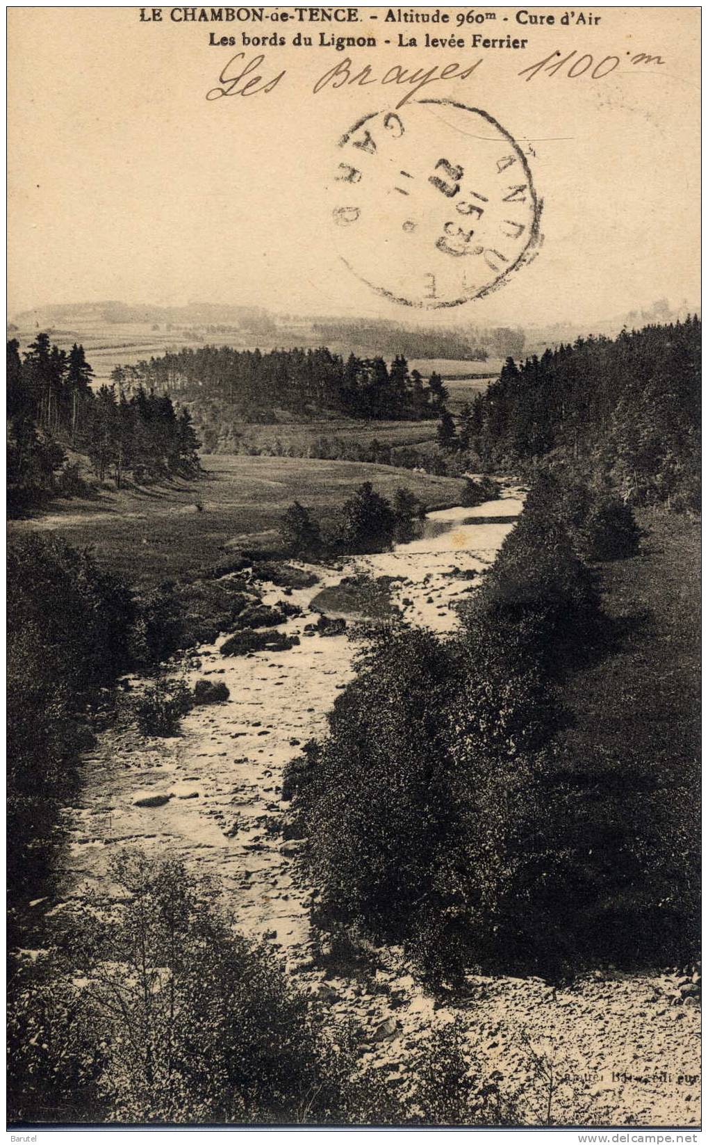 LE CHAMBON DE TENCE - Les Bords Du Lignon. La Levée Ferrier - Le Chambon-sur-Lignon