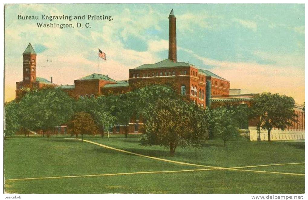 USA – United States – Bureau Engraving And Printing, Washington D.C. Early 1900s Used Postcard [P3615] - Washington DC