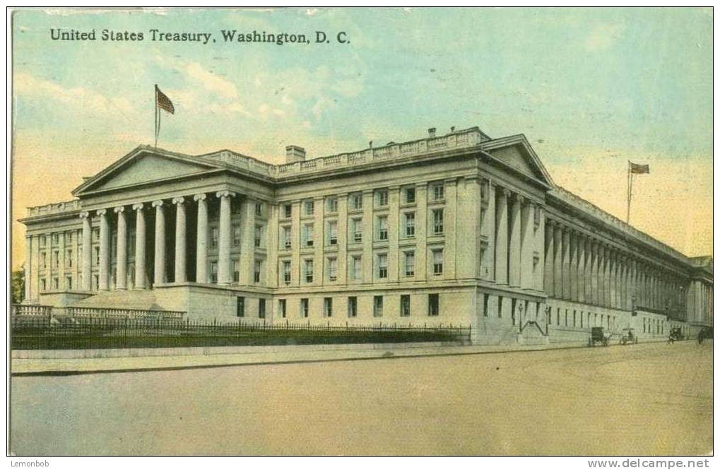 USA – United States –  United States Treasury, Washington D.C. 1913 Used Postcard [P3625] - Washington DC