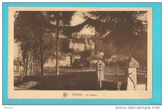 LUXEMBOURG CLERVAUX LE CHATEAU CARTOLINA FORMATO PICCOLO VIAGGIATA  NEL 1932 - Clervaux