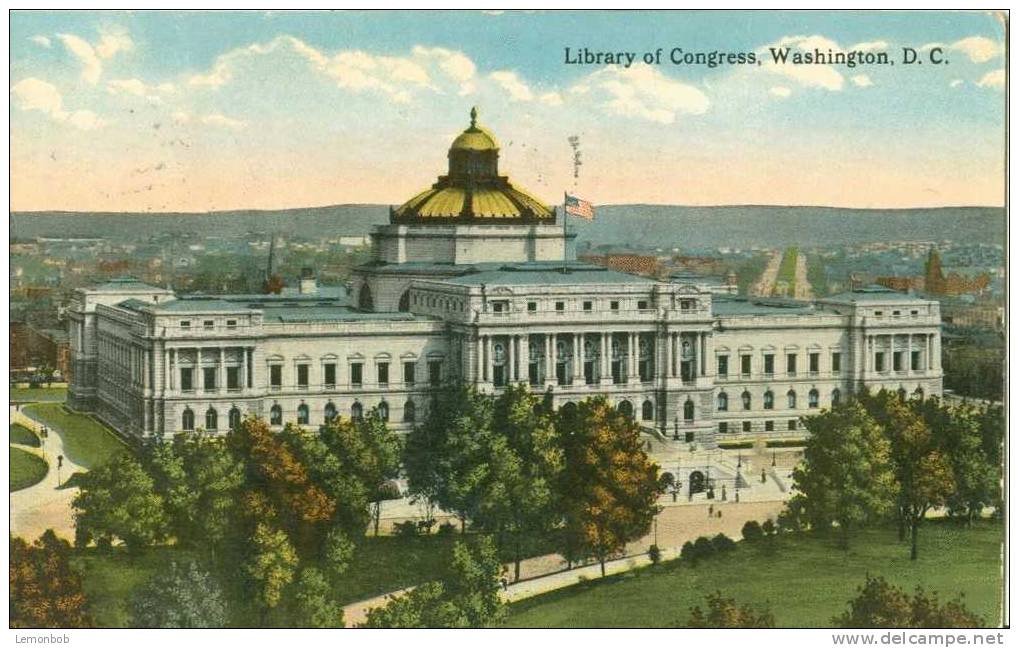 USA – United States – Library Of Congress, Washington D.C. 1916 Used Postcard [P3627] - Washington DC