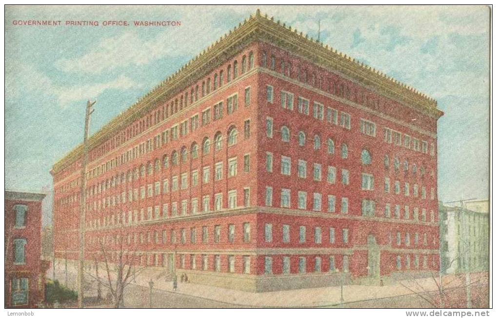 USA – United States – Government Printing Office, Washington Early 1900s Unused Postcard [P3630] - Washington DC