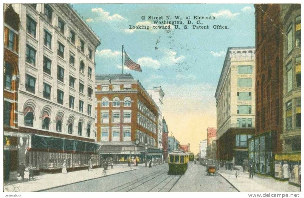 USA – United States – G Street N.W. At Eleventh, Washington D.C  1916 Used Postcard [P3650] - Washington DC