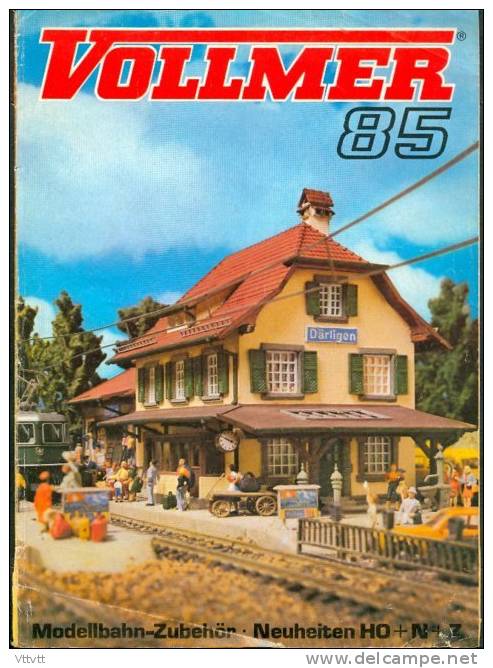 CATALOGUE VOLLMER 1985, Gare, Ferme, Pompiers, Tracteur, Villages (8 Volets Couleurs Recto-verso)... - Germania