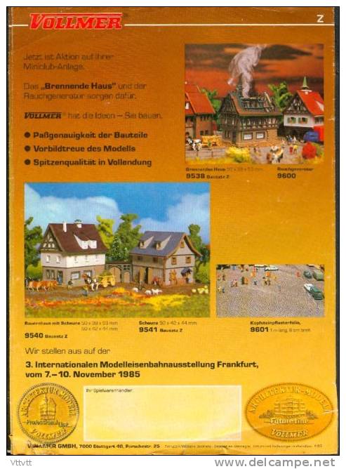 CATALOGUE VOLLMER 1985, Gare, Ferme, Pompiers, Tracteur, Villages (8 Volets Couleurs Recto-verso)... - Allemagne