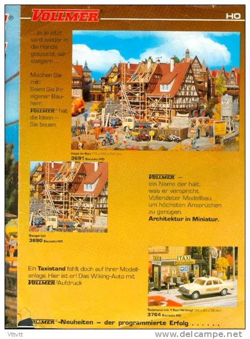 CATALOGUE VOLLMER 1985, Gare, Ferme, Pompiers, Tracteur, Villages (8 Volets Couleurs Recto-verso)... - Alemania