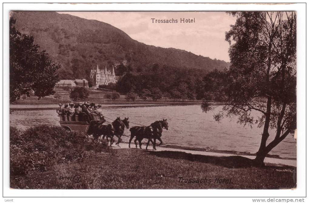 Scotland - Trossachs Hotel - Horse Carriage - Valentine's Series - Not Used - Stirlingshire