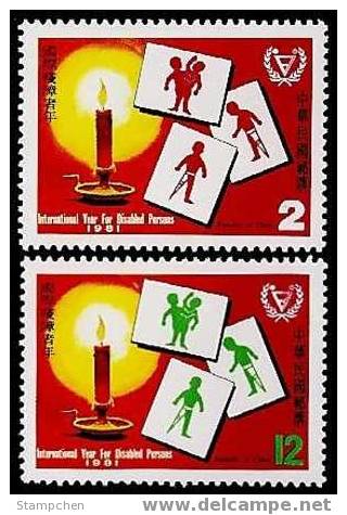 Taiwan 1981 Year For Disabled Persons Stamps Challenged Candle - Nuovi