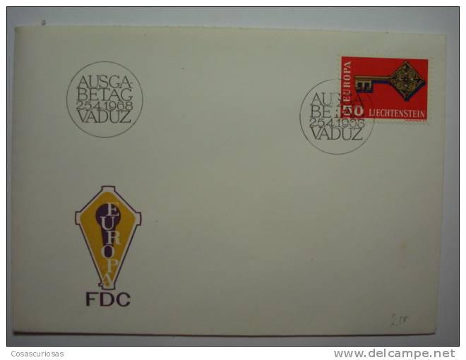 155 LIECHTENSTEIN FDC SPD COVER EUROPA 1968 - 1968