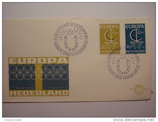 164 NEDERLAND HOLLAND HOLANDA FDC SPD COVER EUROPA 1966 - 1966