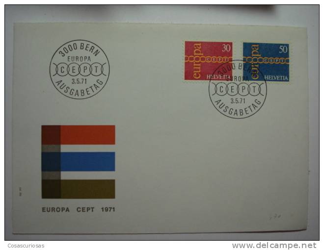 233  HELVETIA SWISS SUISSE SUIZA  FDC SPD COVER EUROPA YEAR 1971 - 1971