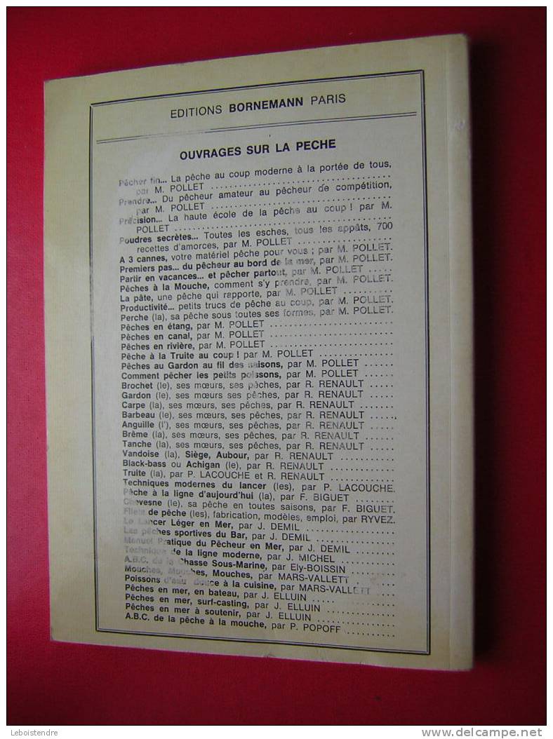 PIERRE LACOUCHE-TECHNIQUES MODERNES DU LANCER-EDITIONS BORNEMANN PARIS-1983-108 PAGES - Fischen + Jagen