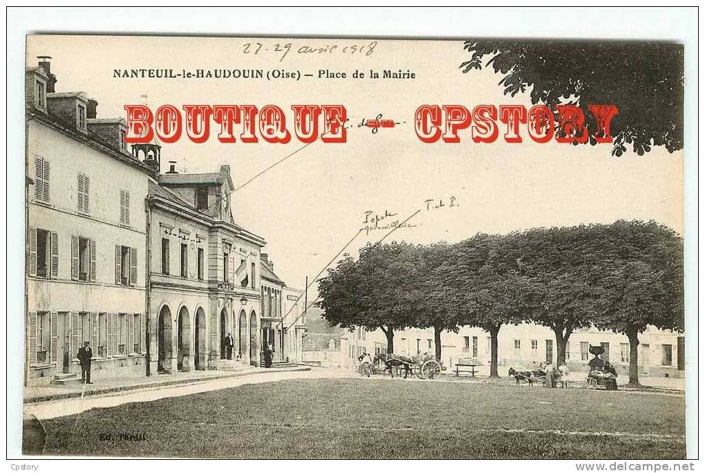 60 - NANTEUIL Le HAUDOIN - Place De La Mairie - Dos Scané - Nanteuil-le-Haudouin