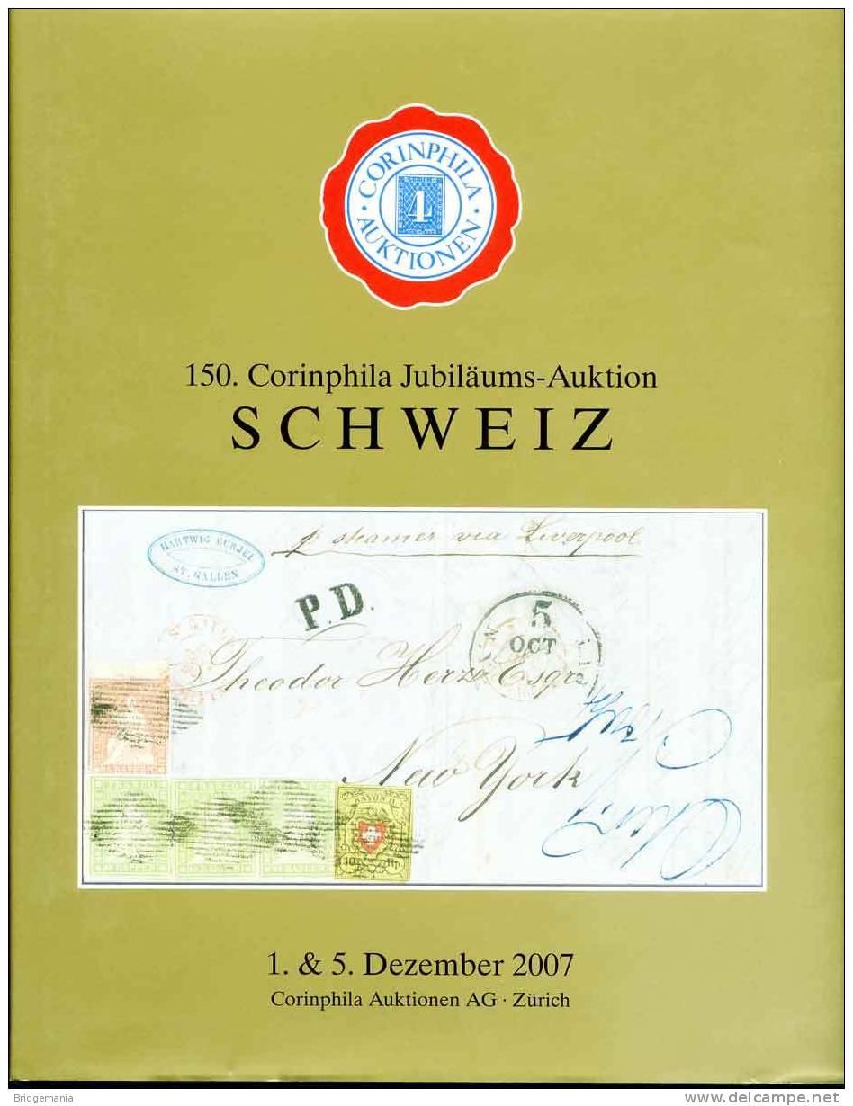 SCHWEIZ - CORINPHILA AUCTION 2007 - NEW! - Catalogues For Auction Houses