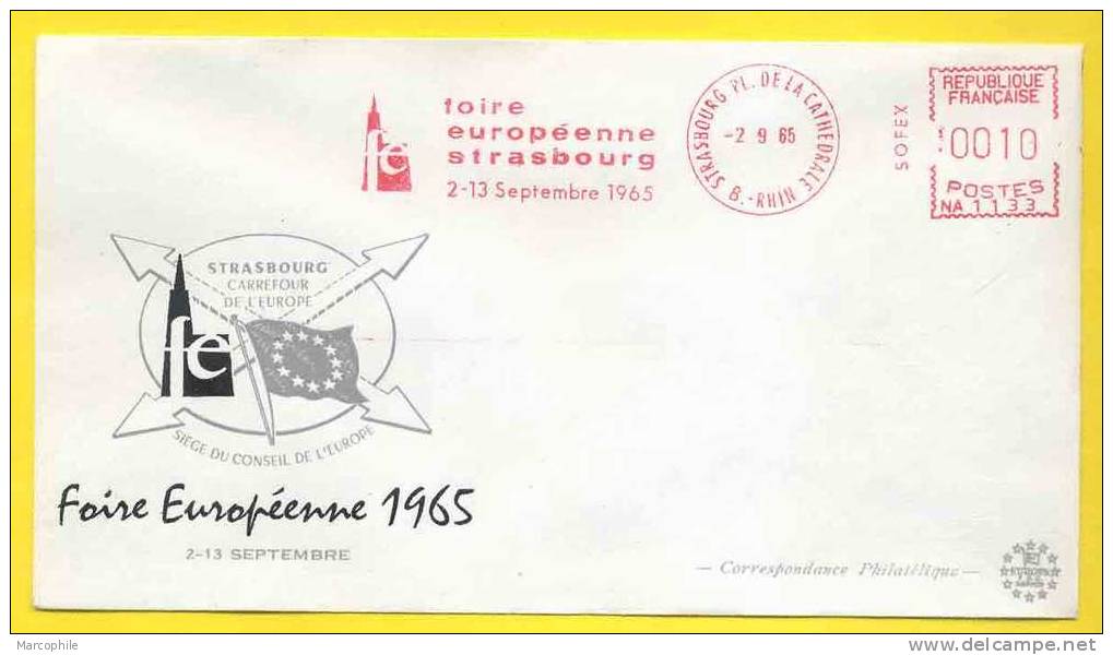 STRASBOURG - FOIRE EUROPEENNE / 1965 EMA  SECAP  SUR LETTRE (ref 234) - Covers & Documents