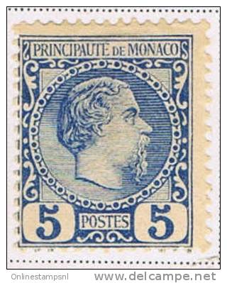 Monaco : 1885, Yvert Nr 3, Neuf Avec ( Ou Trace De) Charniere - Neufs