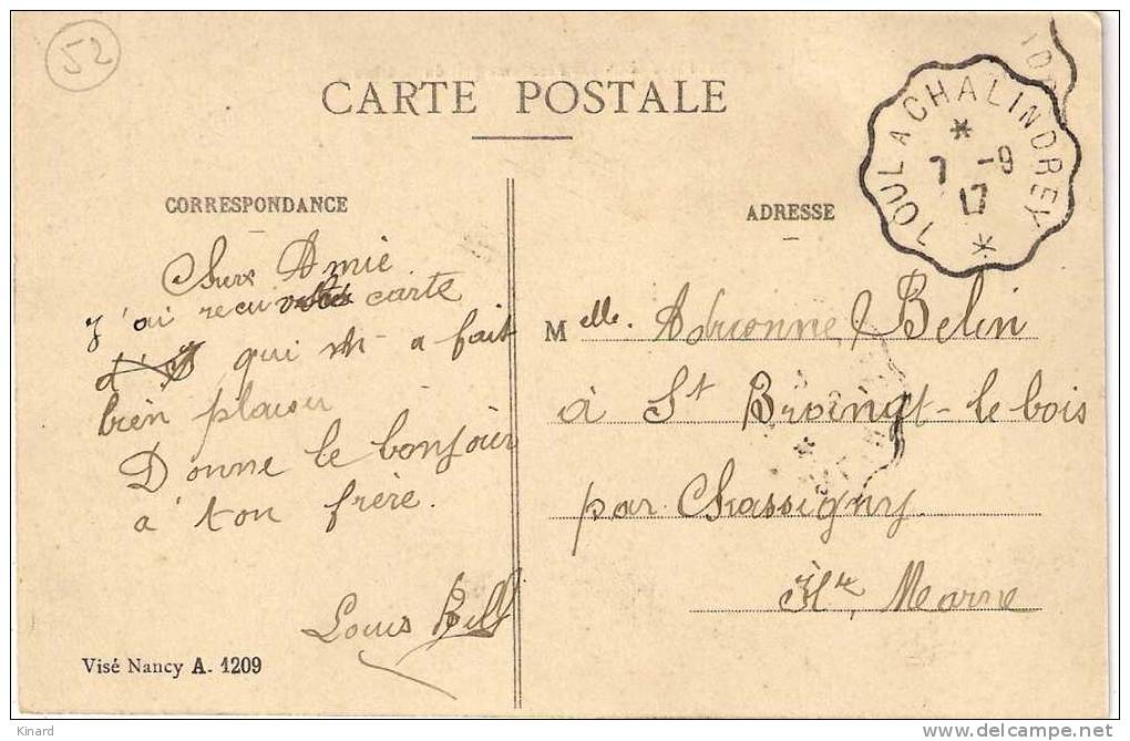 CPA   MONTIGNY-LE-ROI  .panorama  Pris Du Chateau.circulé   1917. - Montigny Le Roi
