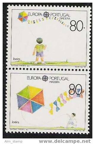1989 Acores  1989   Mi. 401-2 ** MNH Bloc Stamps Europa - 1989
