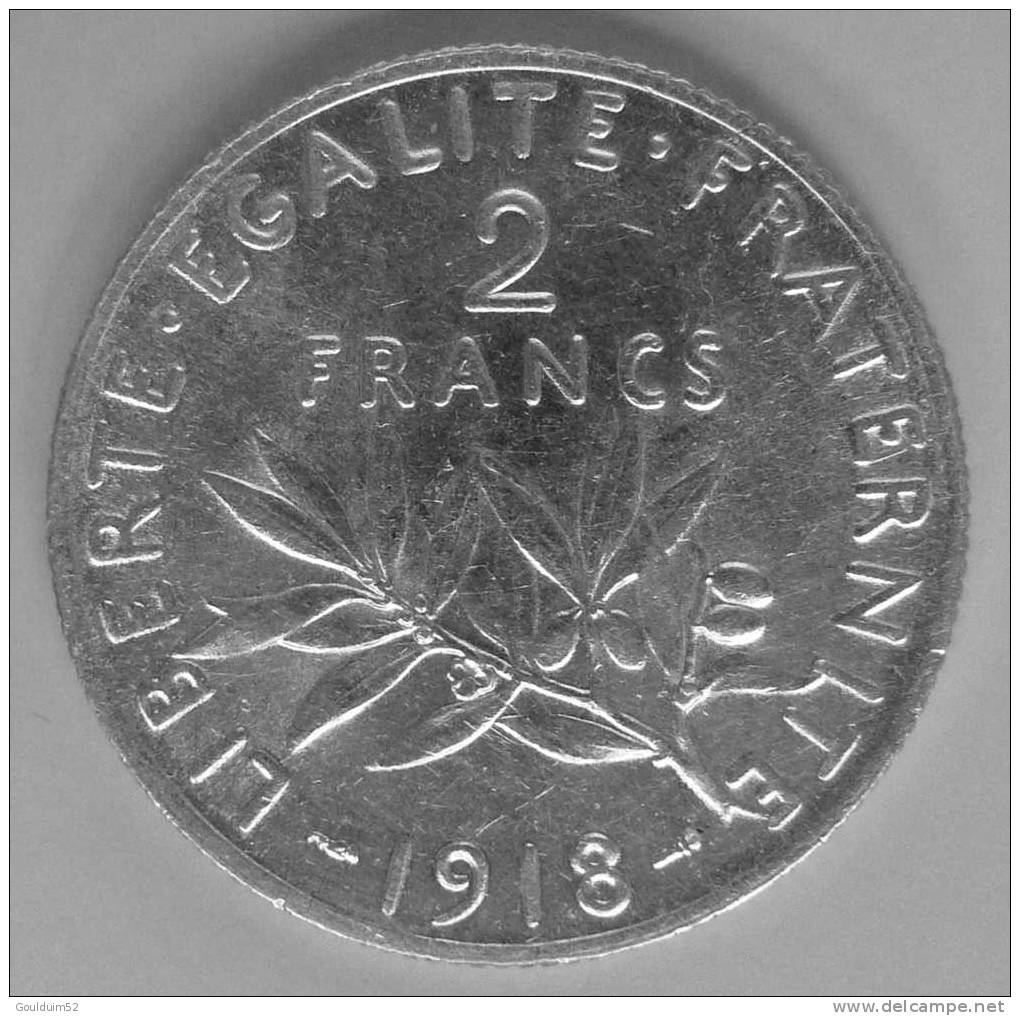 2 Francs 1918    Semeuse - 2 Francs