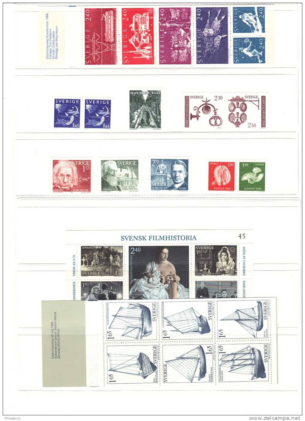 SUEDE Année 1981 ** Compléte Dans Son Emballage Postal D´origine Avec Livret. - Komplette Jahrgänge