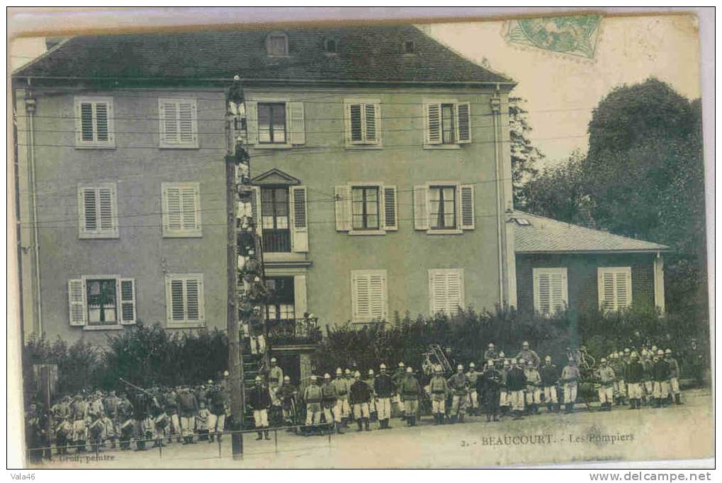 BEAUCOURT (Territoire De Belfort) - Les Pompiers - Très Animée - Beaucourt