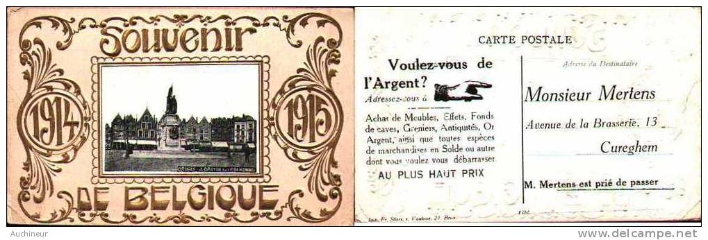 Date, Millesime, Année 1914 1915 - Carte De Représentant Souvenir De Belgique, Bruges - Brugge