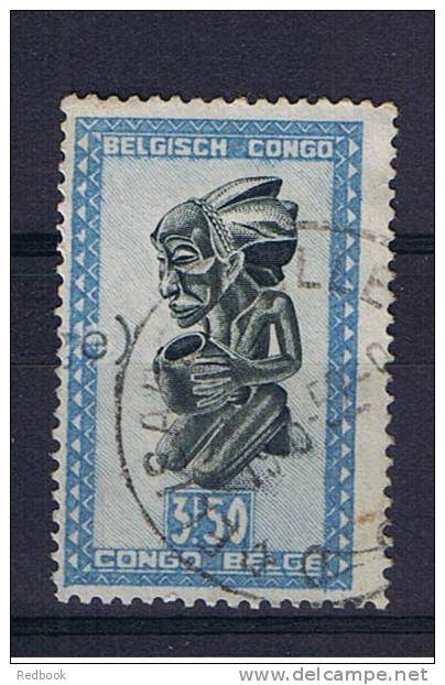 RB 727 - Belgian Congo 1947 - 3f 50c Stamp Fine Used - Native Masks - Used Stamps