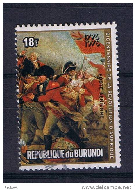 RB 727 - Burundi 1976 - 18 Fr Fine Used Stamp - USA War Of Independence - Oblitérés