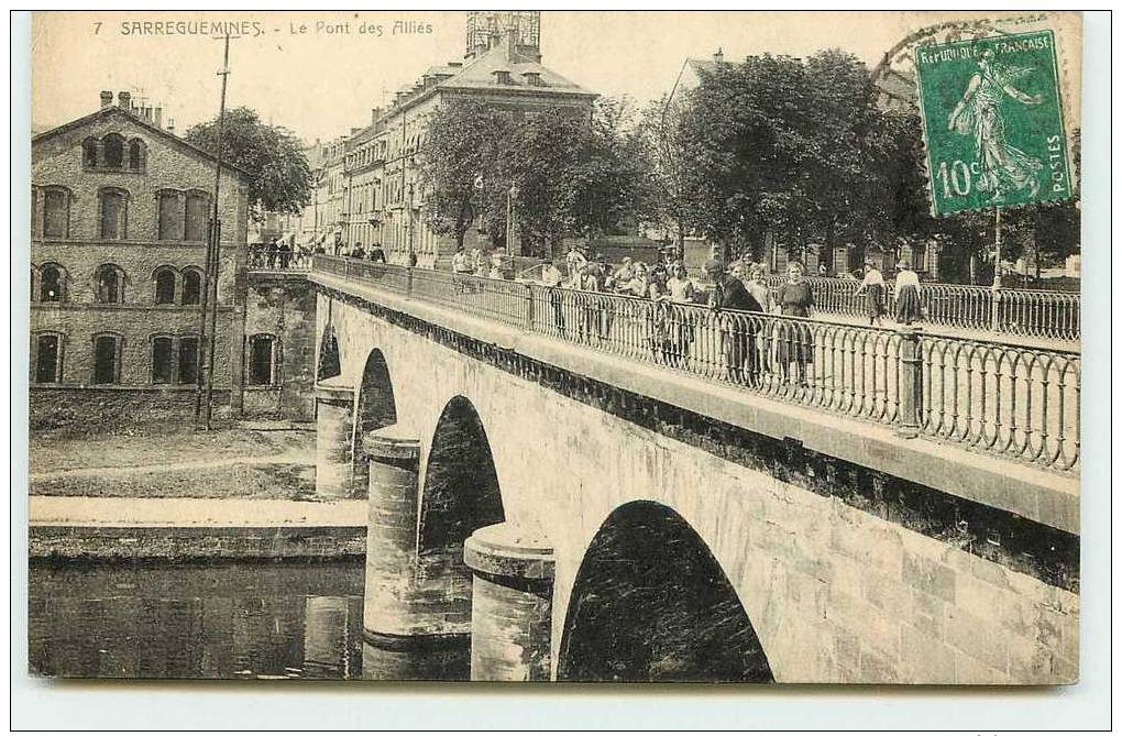 57 - SARREGUEMINES  - Le Pont Des Alliés  - CP Animée - Sarreguemines