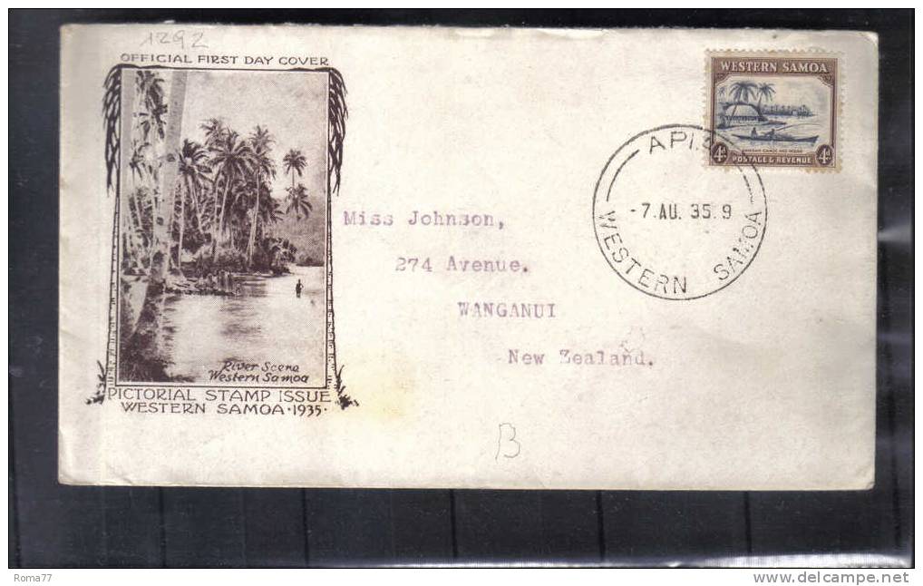 VER1292 - WESTERN SAMOA , FDC Del 7/8/1935 - Samoa (Staat)
