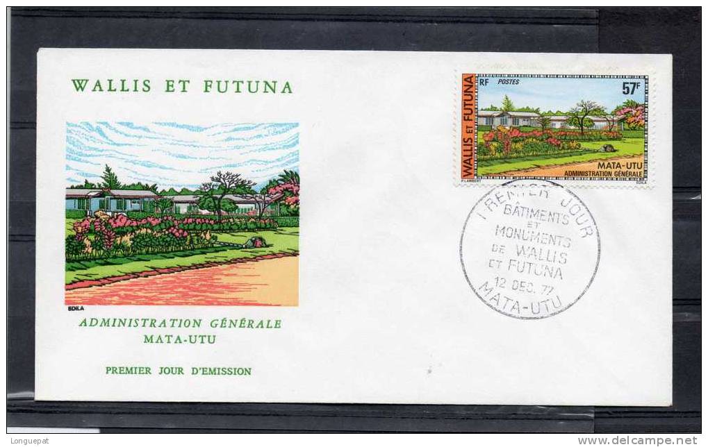 WALLIS Et FUTUNA :  Administration Générale à MATA UTU- Bâtiments Et Monuments De W Et F.- Architecture - Tourisme - FDC