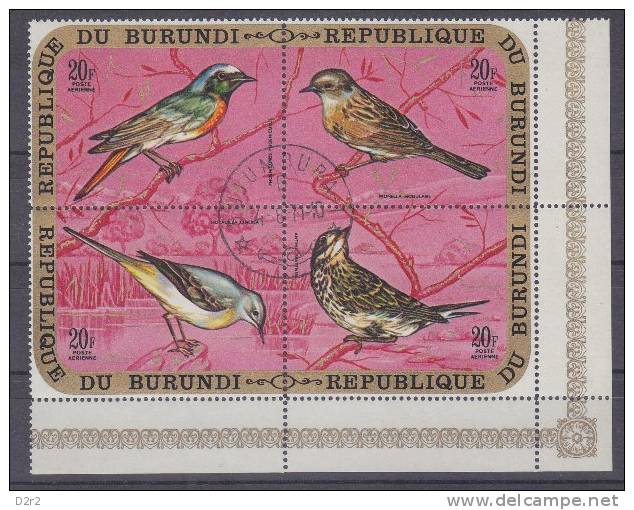 BURUNDI.MICHEL 690-701.SERIE. OISEAUX EN BLOC DE 4..COTE 117.-- - Konvolute & Serien