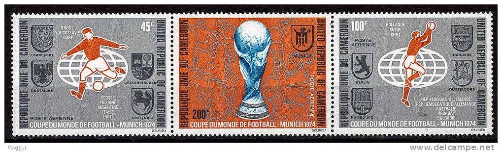 CAMEROUN    PA     * *  Se Tenant  Cup 1974  Football  Soccer  Fussball - 1974 – Germania Ovest