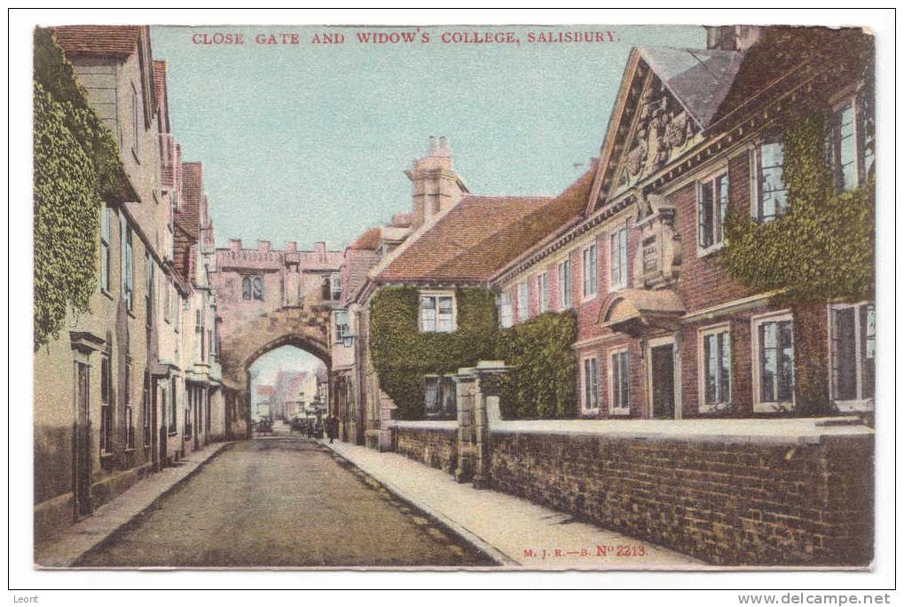 England - Salisbury - Close Gate And Widow's College - Not Used - Salisbury