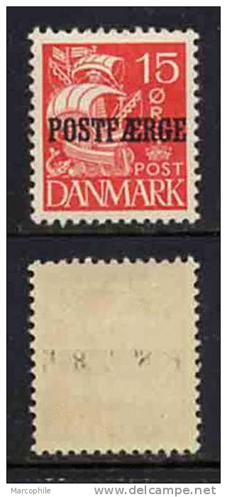 DANEMARK / 1927-30 - # 187 / 15 O. VERMILLON * / COTE 22.50 EURO (ref T379) - Nuovi