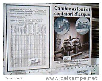 DITTA SIEMENS MILANO COMBINAZIONI CONTATORI ACQUA RUBINETTO / LOCOMOTIVA VAPORE MANUALE 8 Pag C5483 - Machines