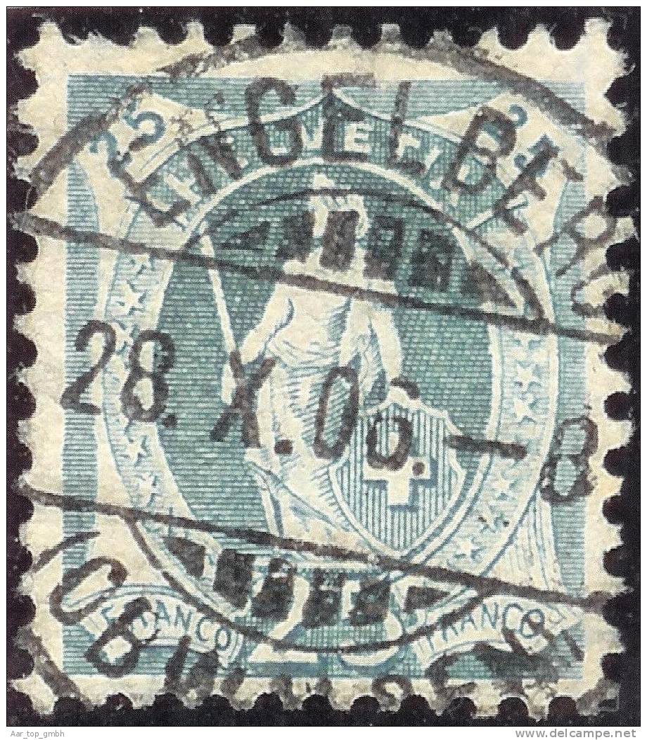 Heimat OW ENGELBERG 1906-10-28 Vollstempel Stehende Helvetia Zu#93A - Oblitérés