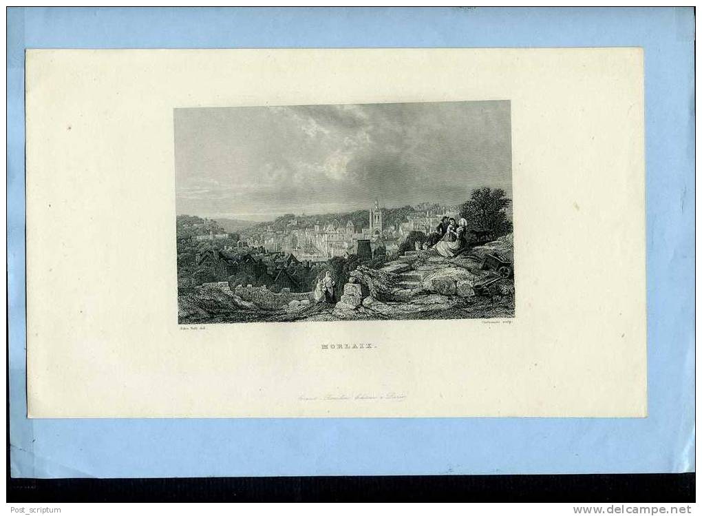 Gravure  Et Illustrations : Morlaix  (Finistère) : Viaduc, Rivière, Rue, Vue Générale - Prints & Engravings